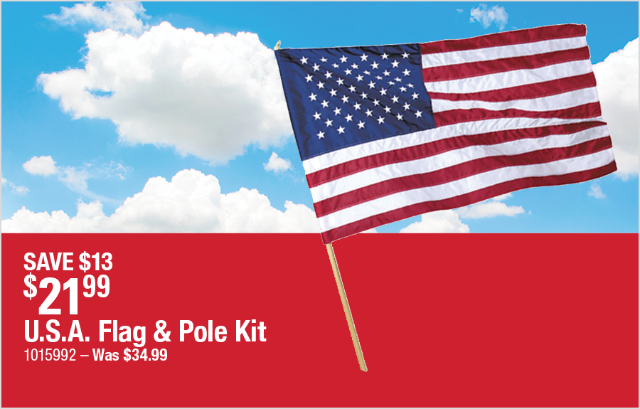 U.S.A. Flag & Pole Kit
